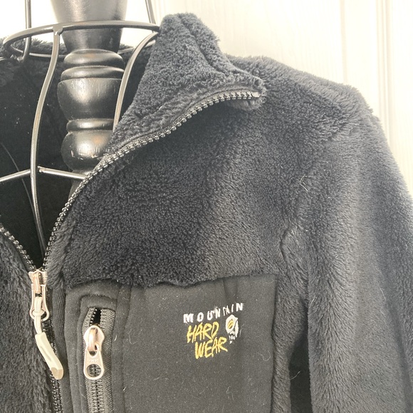 Mountain hardware women’s black high pile fleece jacket monkey man - Picture 3 of 6